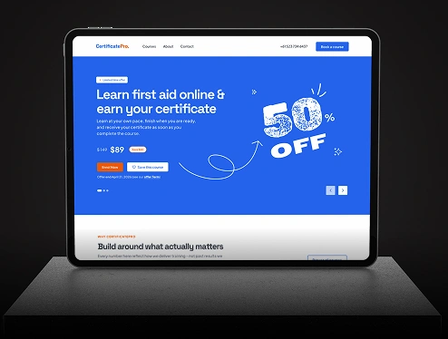 Certificate Pro. | Education & Website
